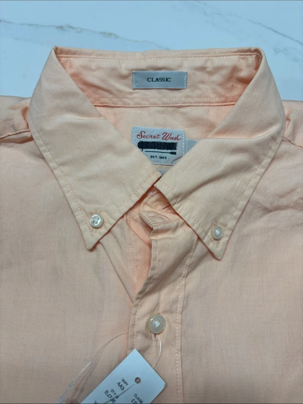 Classic Peach Button-Down Shirt